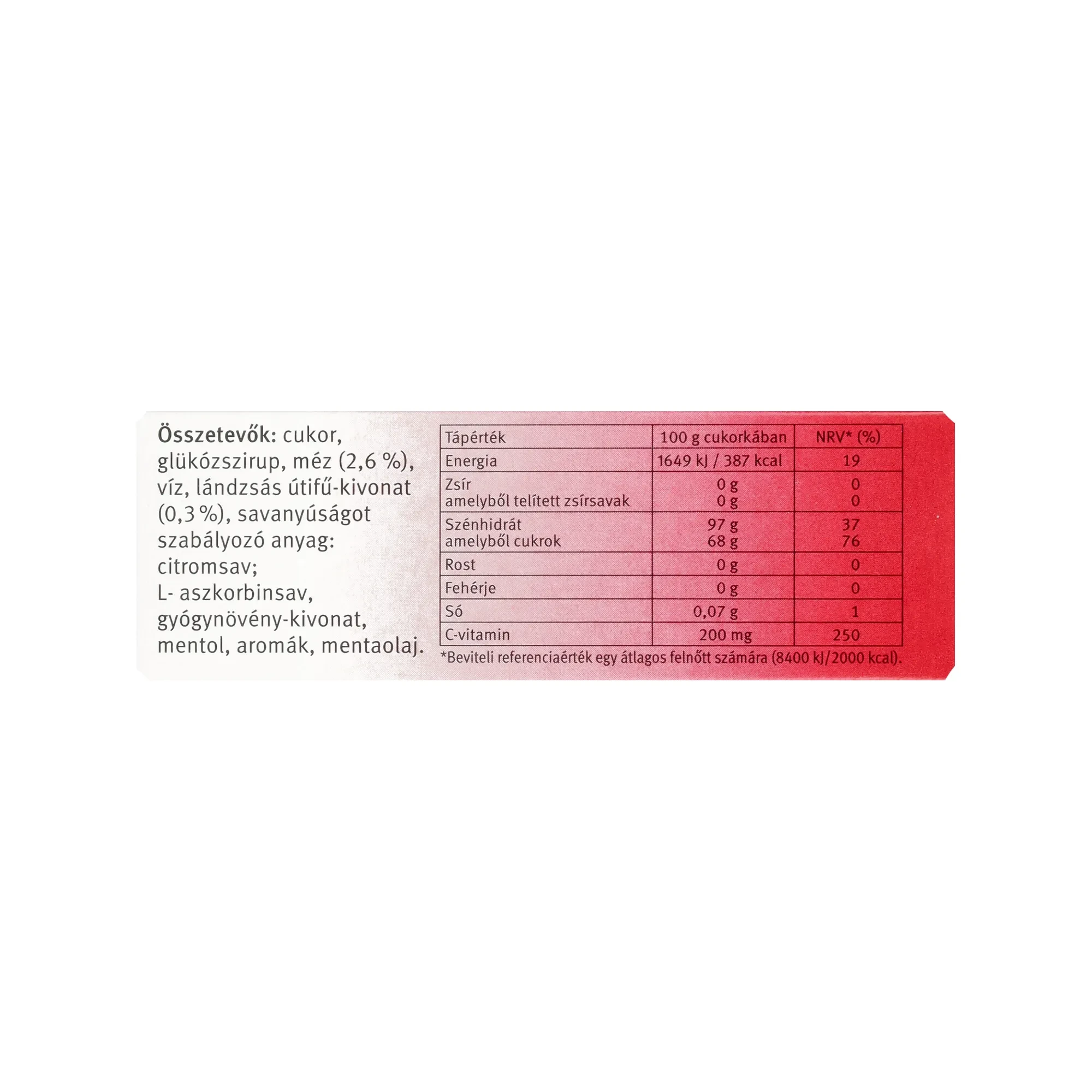 Dr. Theiss Lándzsás útifű köhögés elleni cukorka 50g