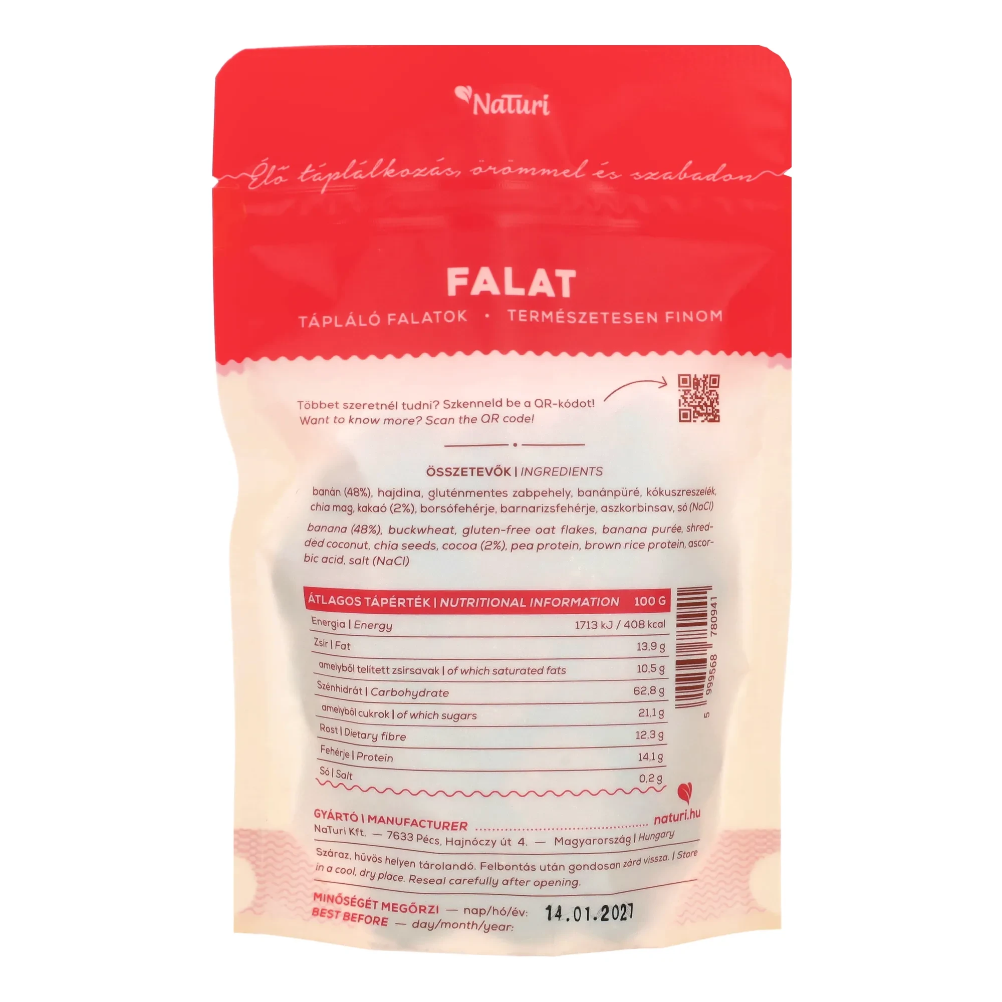 NaTuri Banános Kakaós Falat 100g