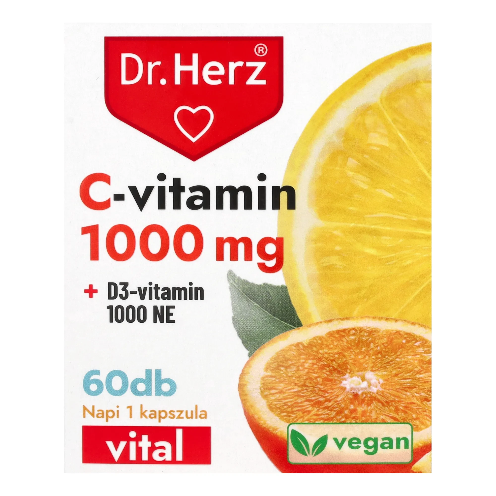 Dr. Herz C vitamin 1000 mg + D3-vitamin 1000NE 60db
