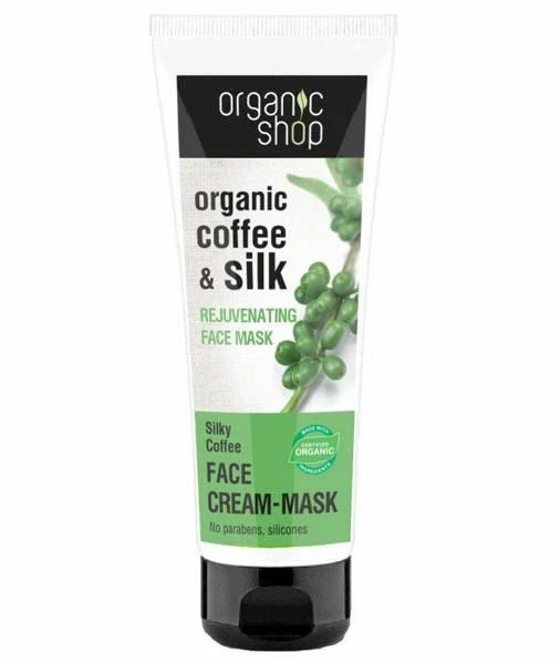 Organic Shop arcpakolás bio kávé és selyem kivonattal 75 ml