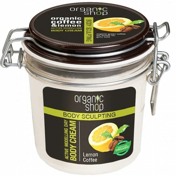 Organic Shop Testformáló krém bio kávé és citrom kivonattal 350 ml