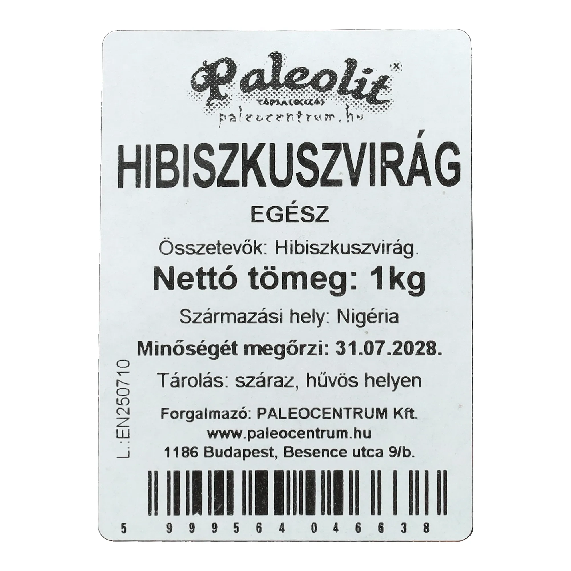 Paleolit Hibiszkuszvirág Egész 1 kg