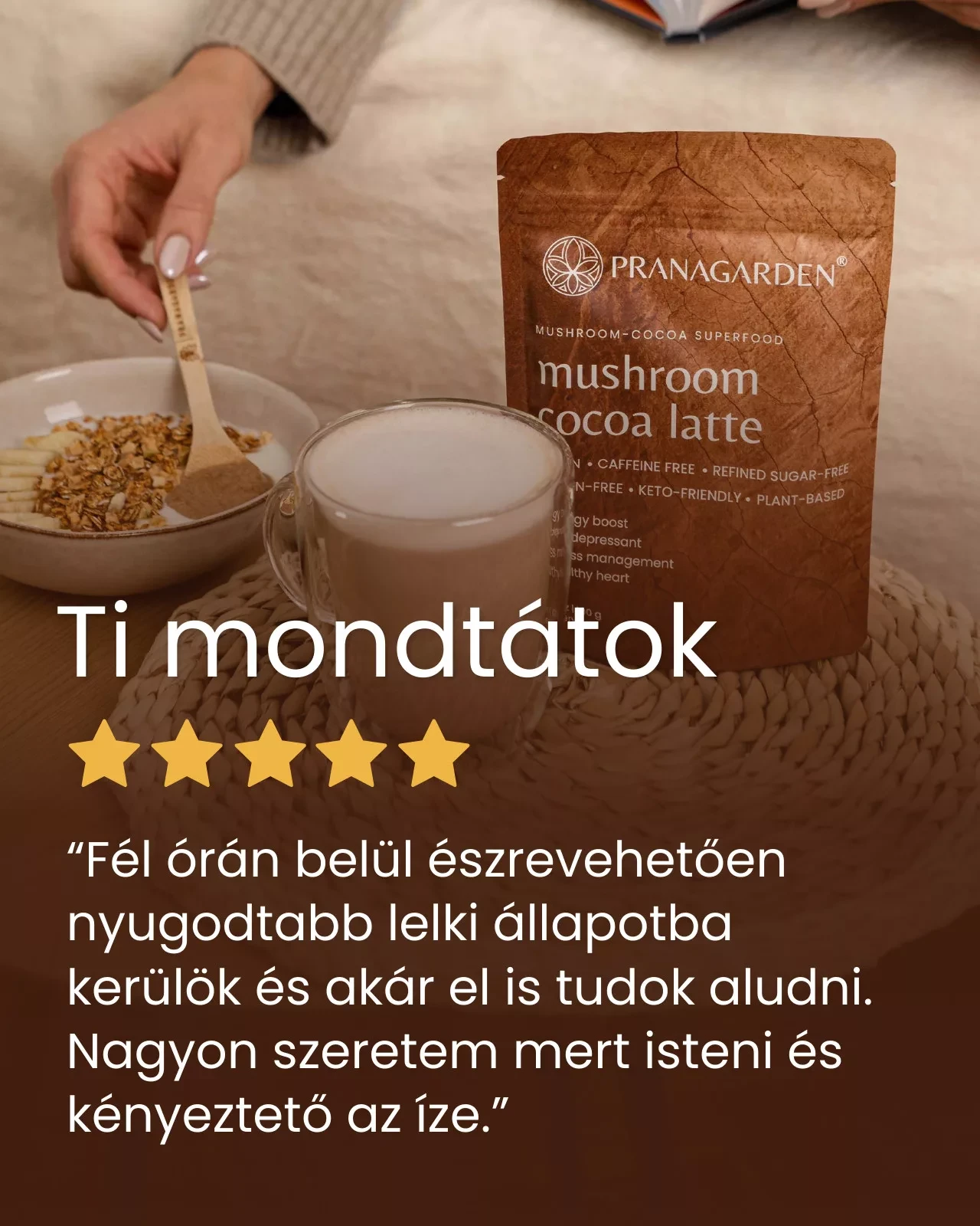 Pranagarden Gyógygomba latte italpor 100 g