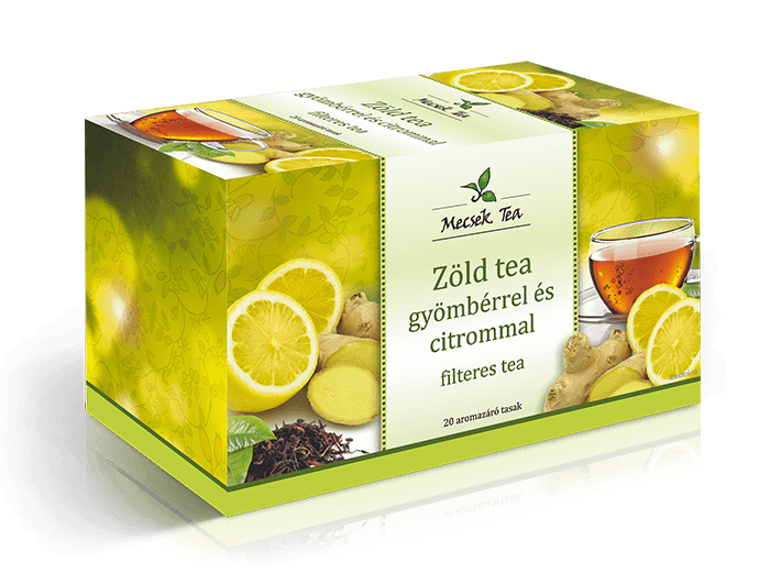 Mecsek Zöld tea gyömbérrel és citrommal 20 x 2g