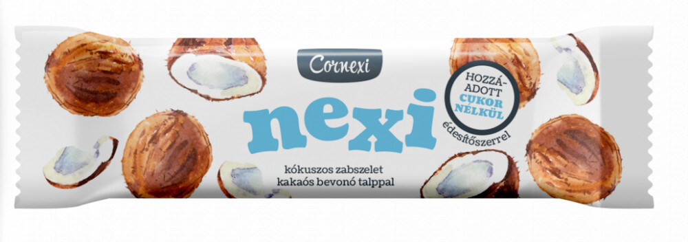 Cornexi NEXI Kókuszos zabszelet, HCN, édesítőszerrel 45 g