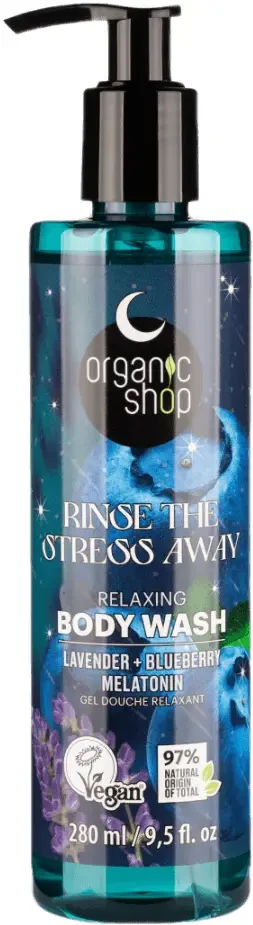 Organic Shop Relaxáló Tusfürdő Levendulával, Áfonyával és Melatoninnal 280ml