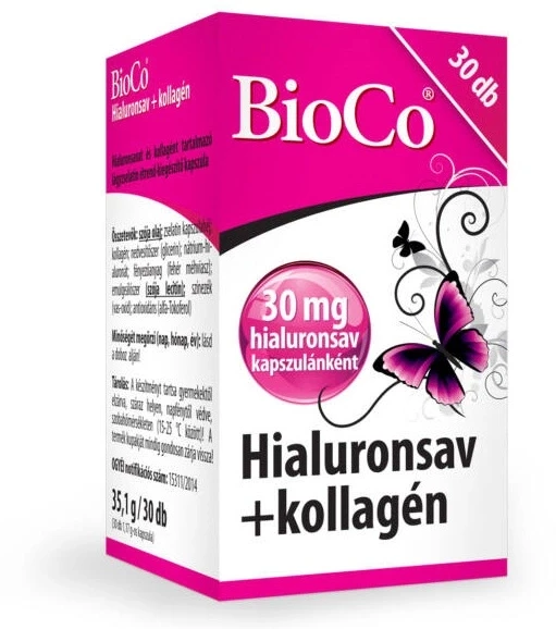 BioCo Hialuronsav+Kollagén 30db