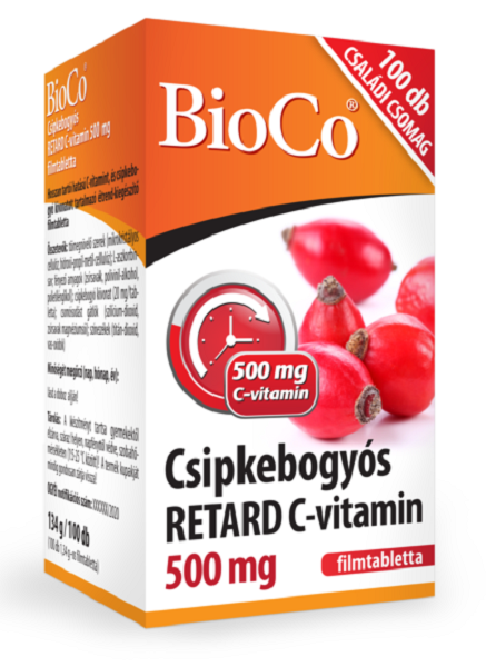BioCo Retard C-vitamin 500mg csipkebogyós 100db