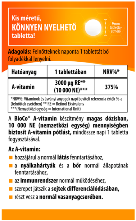 BioCo A-vitamin 10000 NE MEGAPACK 120db