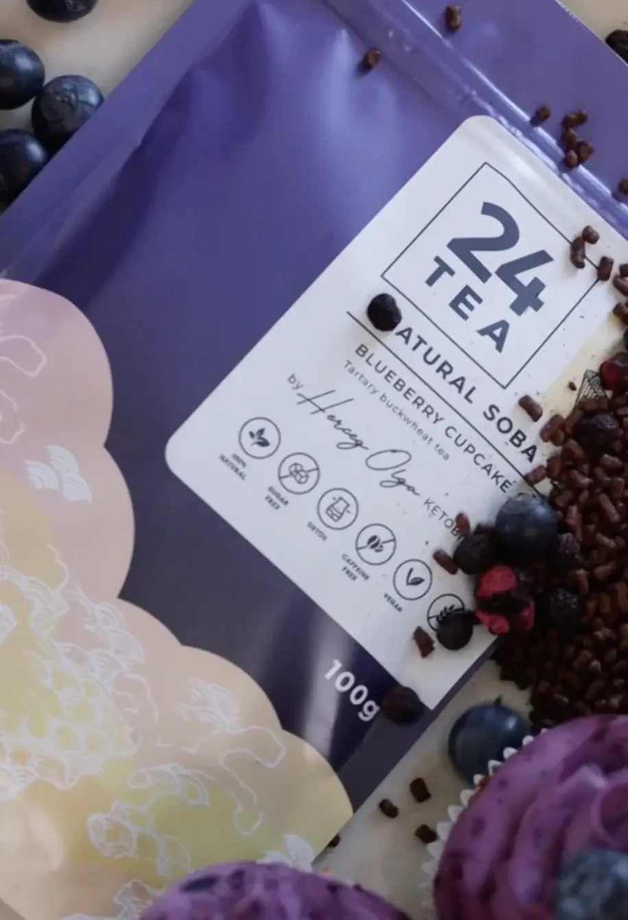 24 tea hajdina tea áfonyás-vaníliás muffin ízű 100 g