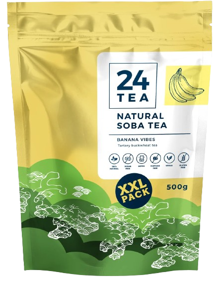 24 Tea Natural Soba tea - Banános hajdina tea XXL 500g