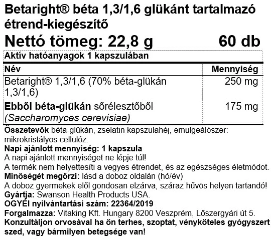 SW Beta-glucan 60db