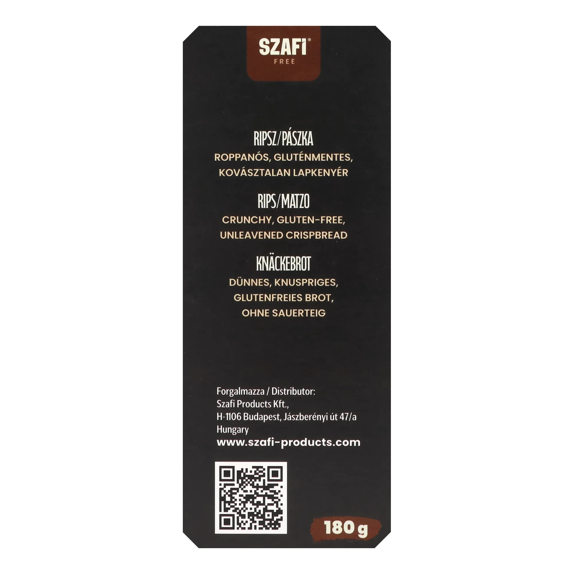 Szafi Free ripsz / pászka (gluténmentes) 180g