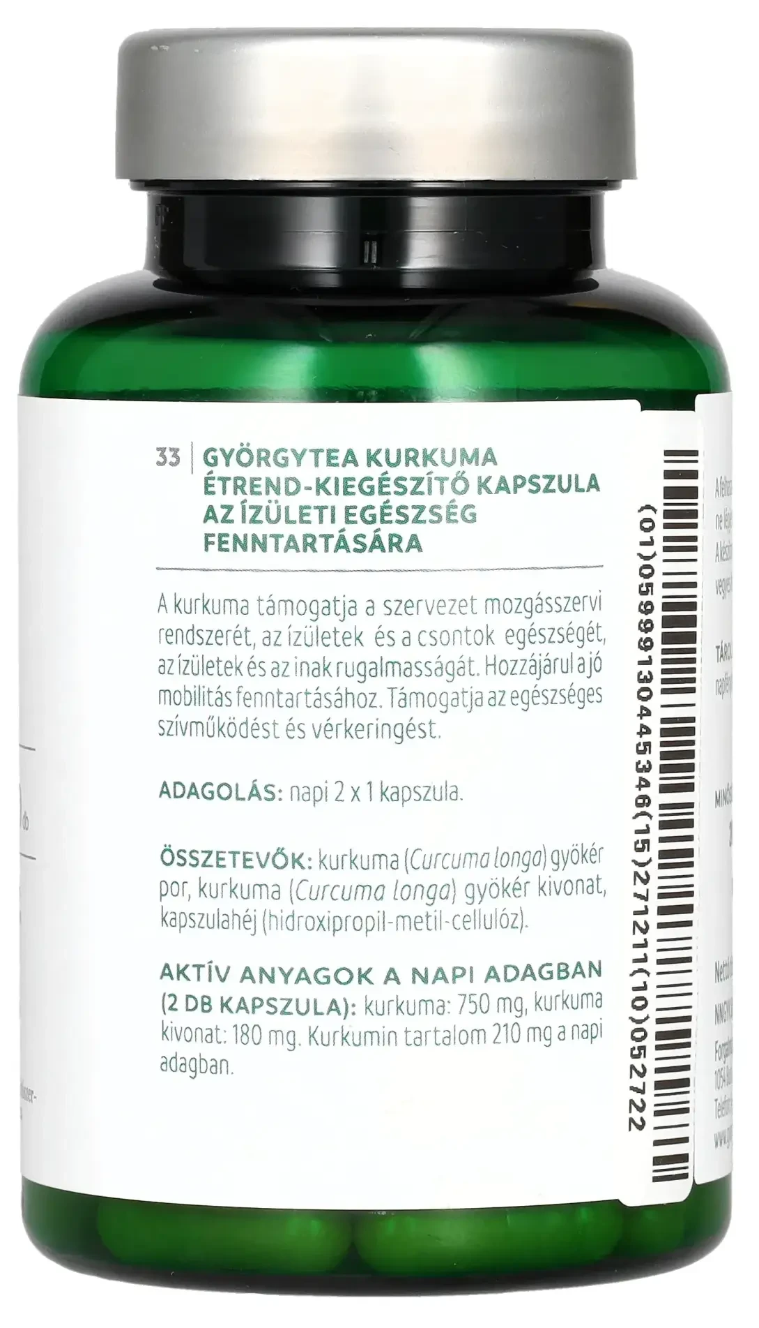 Györgytea Kurkuma kapszula 60db