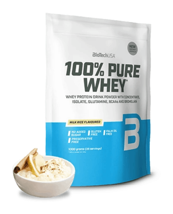 BioTech USA 100% Pure Whey protein tejberizs íz 454g
