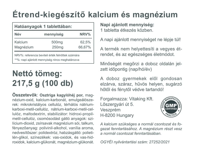 VK Cal-Mag 100db 500/250
