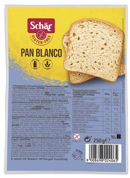 Schär Pan Blanco fehér kenyér 250 g