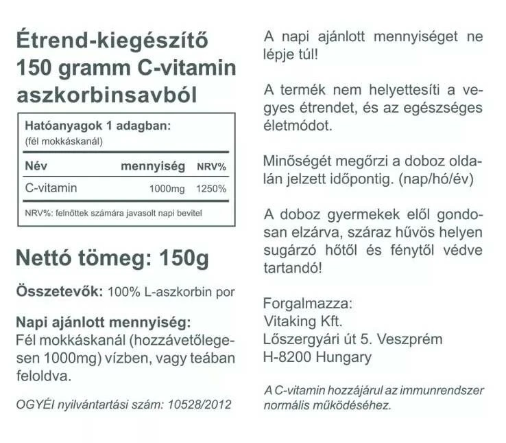 Vitaking Aszkorbinsav por 150g