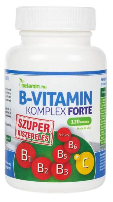 Netamin B-komplex FORTE vitamin - SZUPER kiszerelés 120 db
