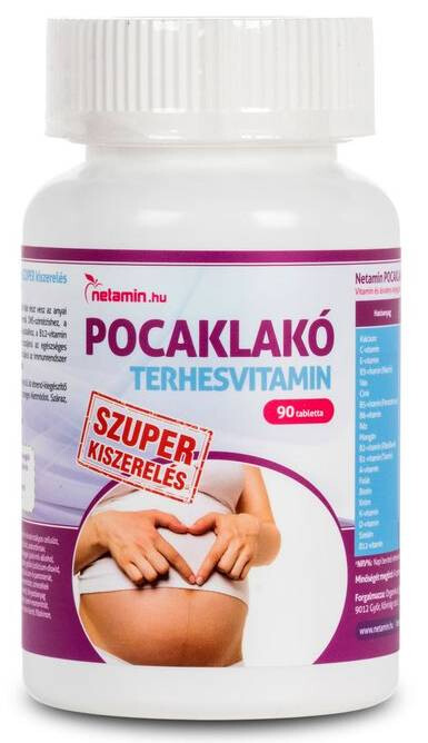 Netamin Pocaklakó Terhesvitamin – SZUPER kiszerelés 90 db tabletta