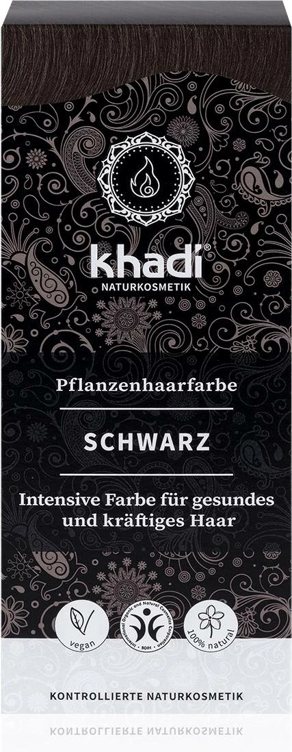 Khadi hajfesték por 100g - Fekete