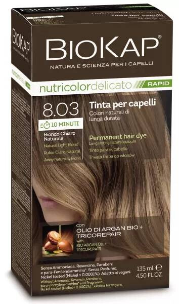 Nutricolor Rapid Tartós hajfesték Nr 8.03 Natural Light Blond