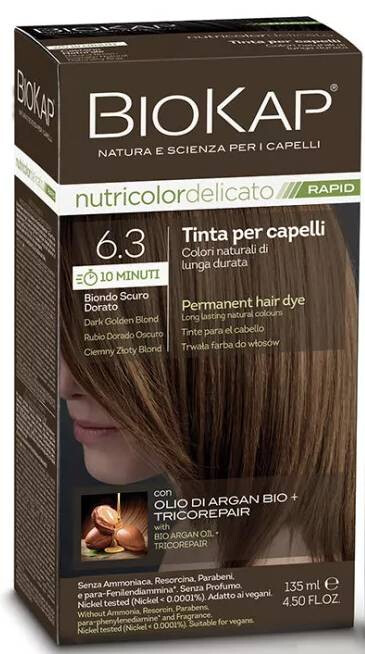 Nutricolor Rapid Tartós hajfesték Nr 6.3 Dark Golden Blond