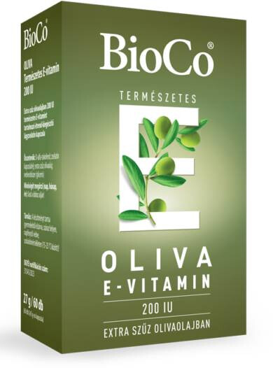 BioCo OLIVA Természetes E-vitamin 200 IU lágyzselatin kapszula 60 db
