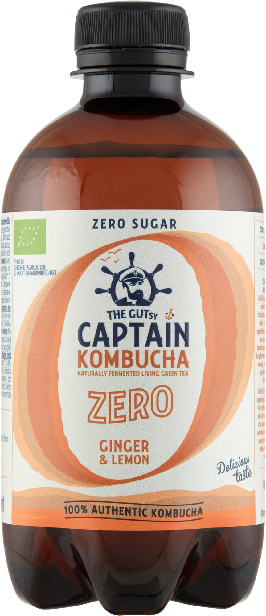 Kombucha ZERO Élőflórás ital ,gyömbér-citromos BIO 400ml