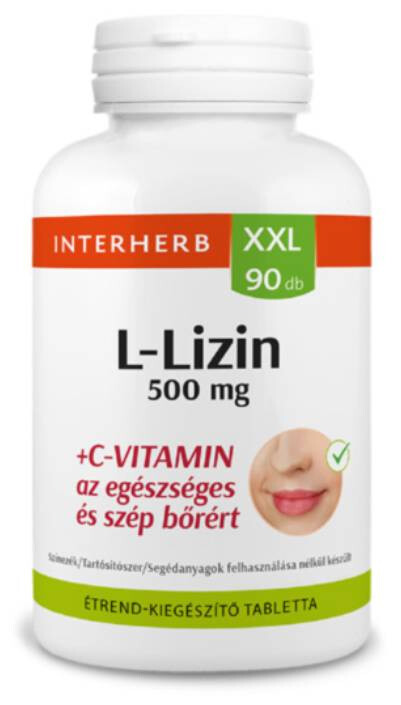 Interherb XXL 90 db L-lizin 500 mg+C-vitamin kapszula