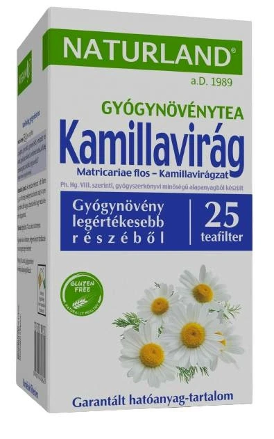 Naturland Kamillavirág tea filteres 25db x1g