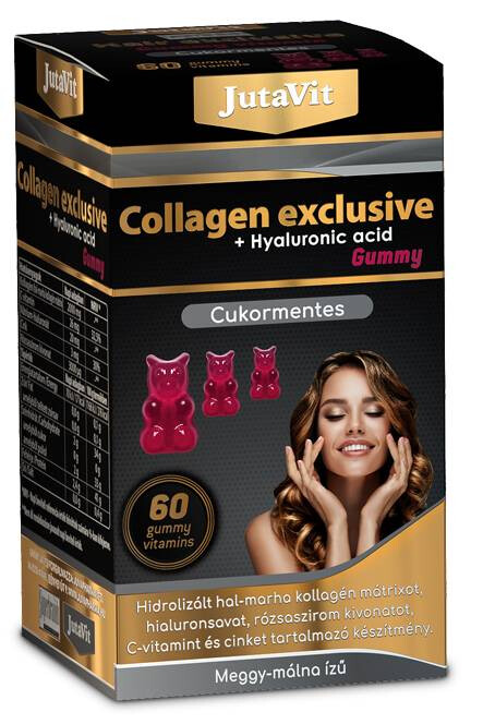 Jutavit Collagen Exclusive Gummy Vitamin Cukormentes 60 db