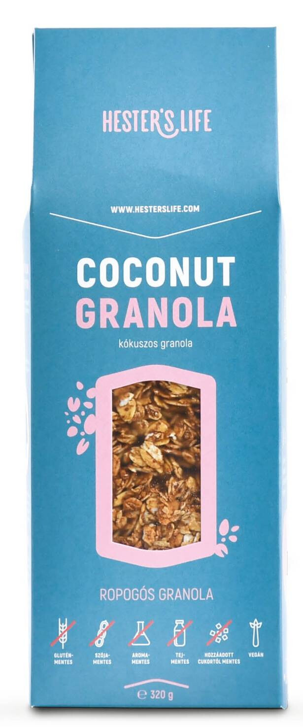 Hester's Life Coconut Granola (Kókuszos) 320g