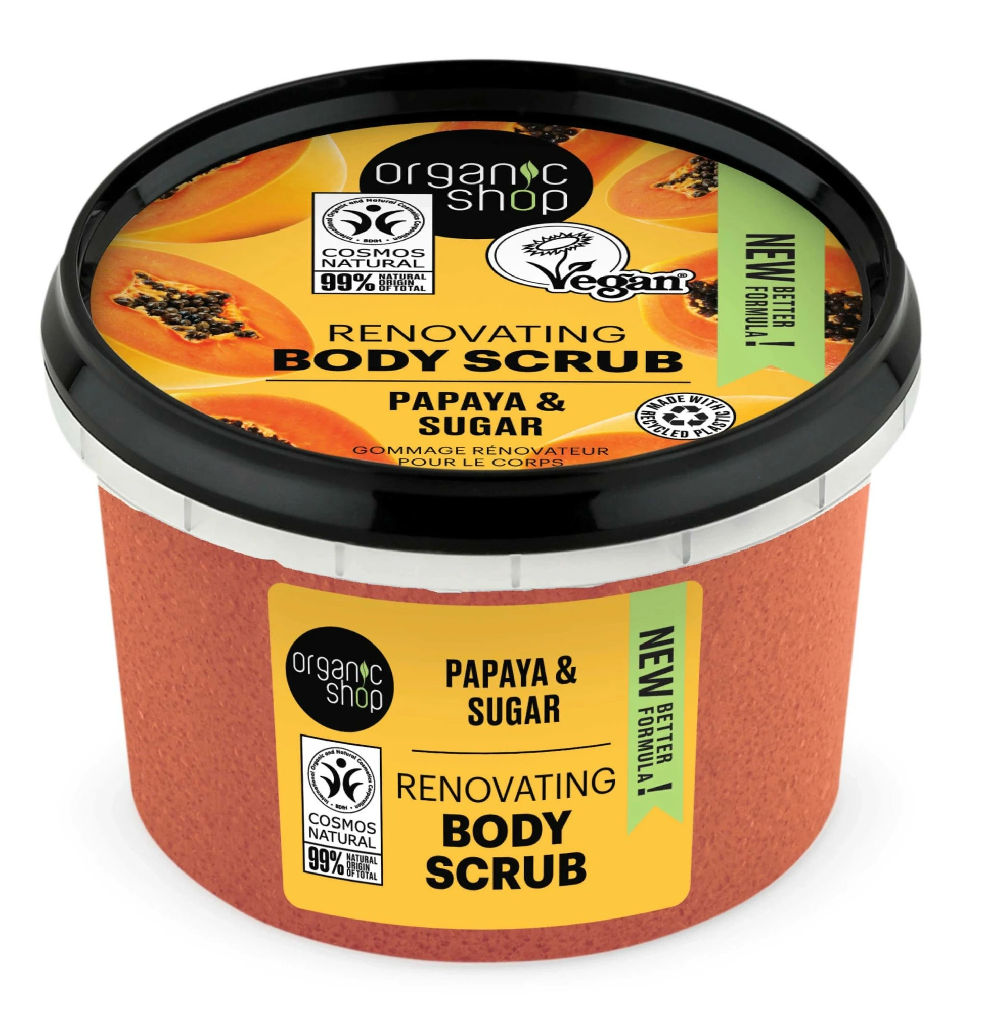 Organic Shop Bőrradír bio papayával és cukorral 250 ml