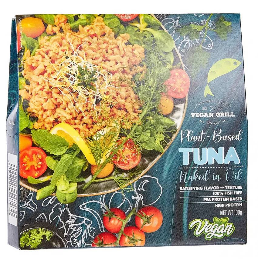 Vegan Grill PEA MEAT Plant Based TUNA Naked in Oil 100g