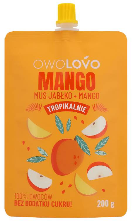 OWOLOVO Alma-mangó tropical gyümölcspüré 200g