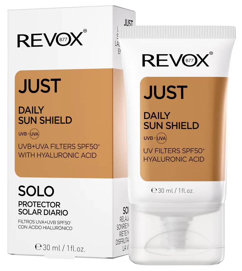 Revox B77 Just Daily Sun Shield Uva+Uvb Filters Spf50+ With Hyaluronic Acid 30ml