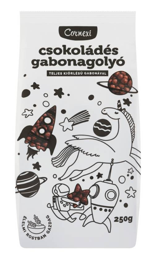 Cornexi csokoládés gabonagolyó teljes kiőrlésű gabonával 250 g