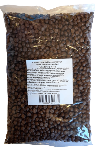 Cornexi Csokoládés Gabonagolyó Teljes Kiőrlésű Gabonával 500g