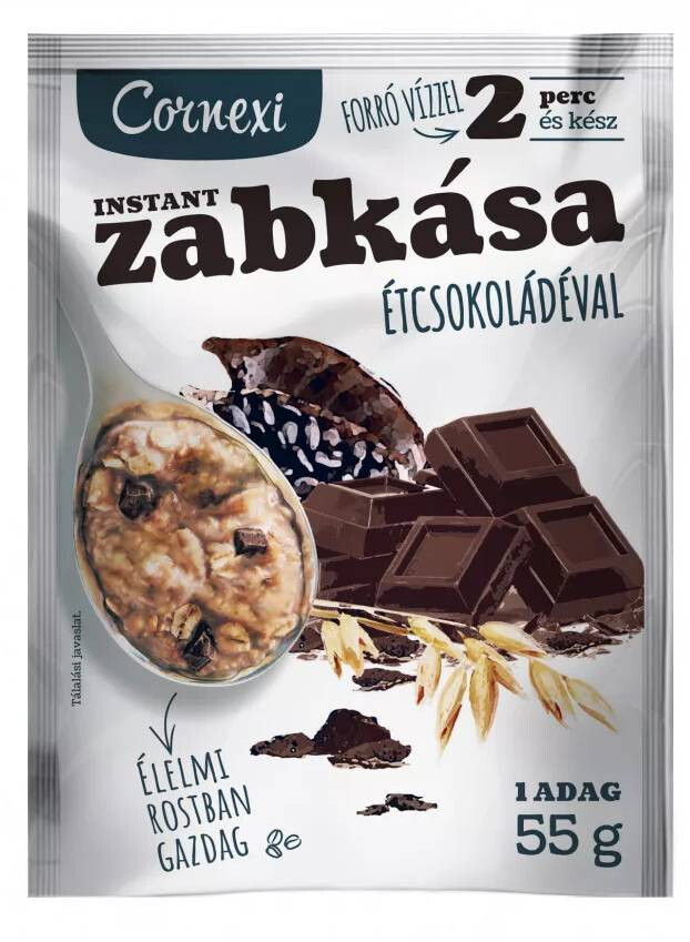 Cornexi Étcsokoládés Zabkása cukorral és édesítőszerrel 55 g