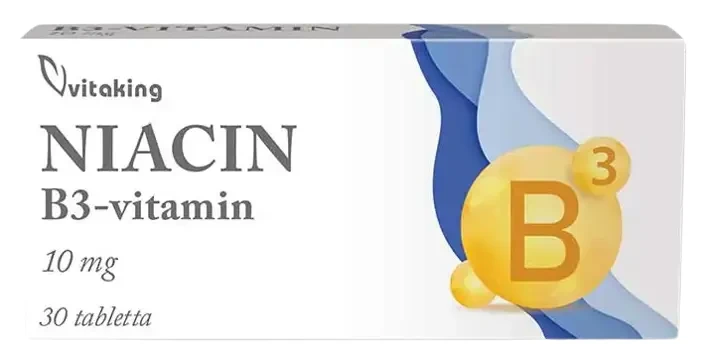 Vitaking Niacin B3-vitamin 10 mg (30db)
