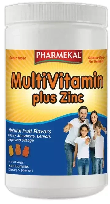 Pharmekal Multivitamin D3 és Cink Gumivitamin 240 db
