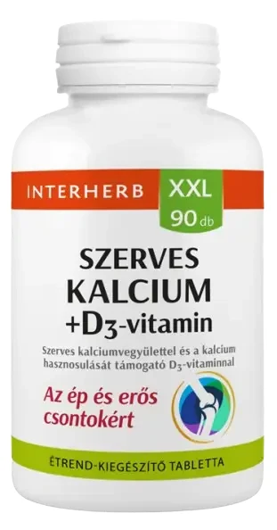 Interherb XXL 90 db Szerves KALCIUM+D3-vitamin tabletta