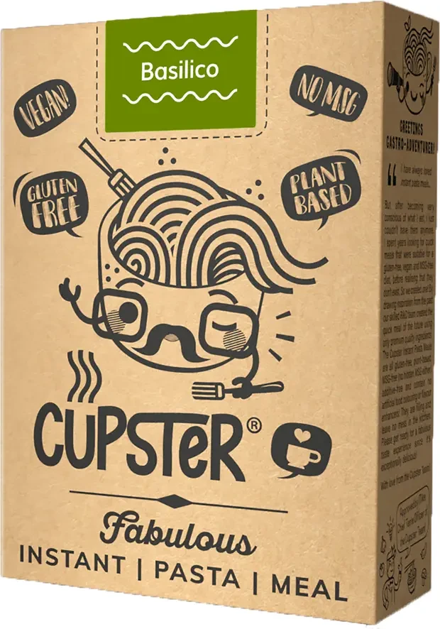 Cupster Instant Tészta/Pasta Basilico 97 g