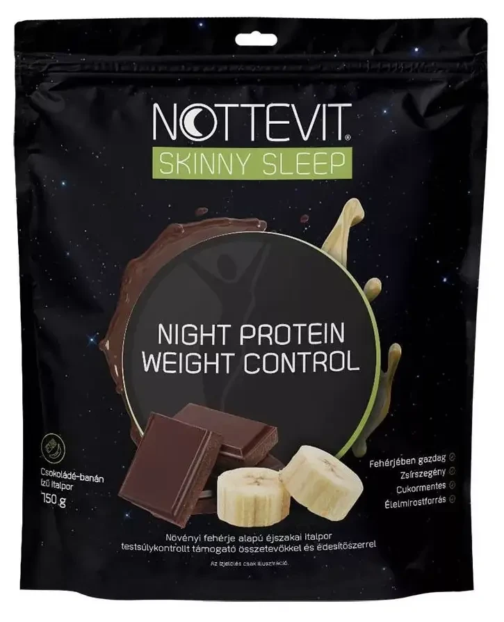 Nottevit Skinny Sleep Night Protein csoki-banán 750 g
