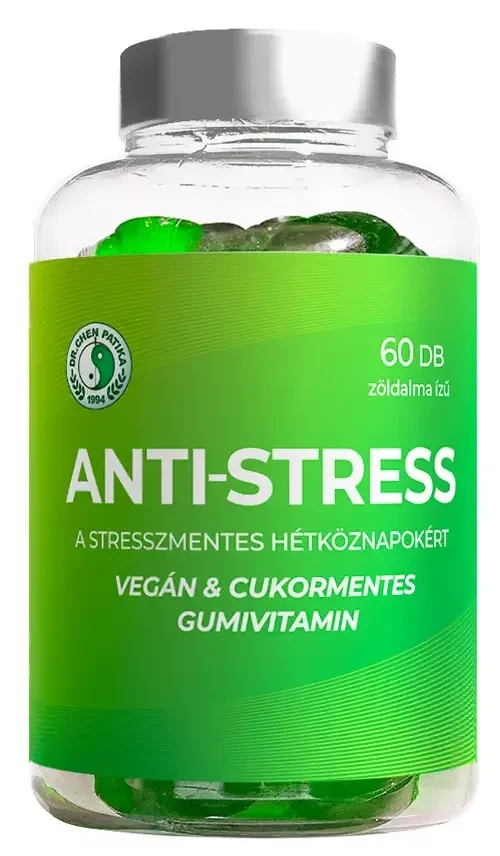 Dr. Chen Anti-Stressz gumivitamin (zöldalma ízű) 60 db