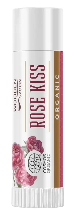 Wooden Spoon Bio ajakbalzsam - Rose kiss 4,3 ml