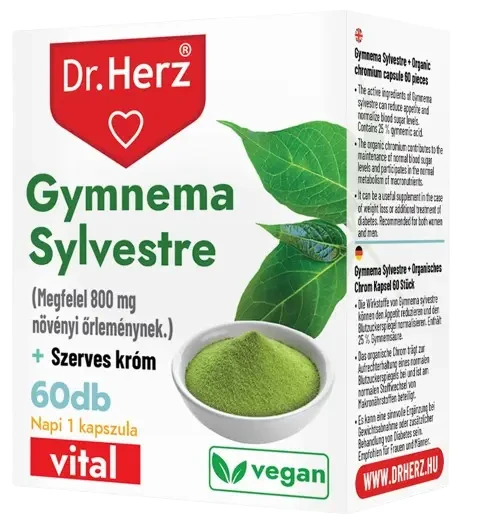 Dr. Herz Gymnema Sylvestre 160mg + Szerves króm 60 db