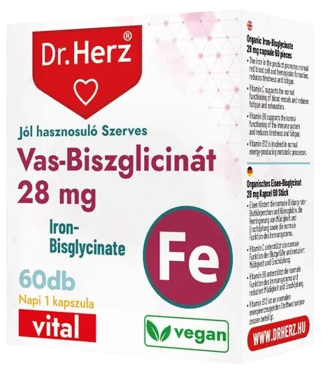 Dr. Herz Vas-biszglicinát 28 mg 60 db