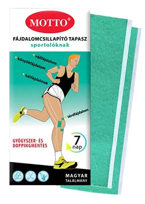 MOTTO FÁJDALOMCSILLAPÍTÓ TAPASZ ZÖLD 2DB